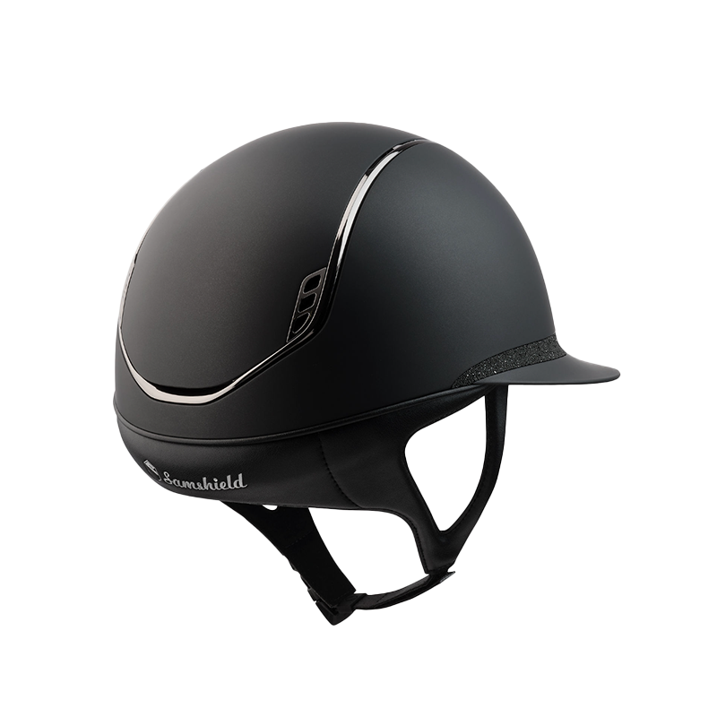 Samshield - Casque d'équitation Miss Shield 2.0 Shadowmatt  noir Crystal Fabric noir | - Ohlala