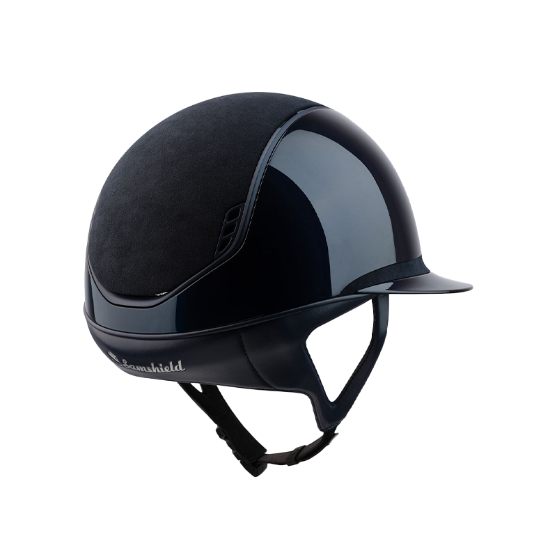 Samshield - Casque d'équitation Miss Shield 2.0 Glossy bleu Alcantara | - Ohlala