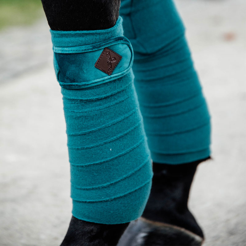 Kentucky Horsewear - Bandes de polo velvet émeraude (x4) | - Ohlala