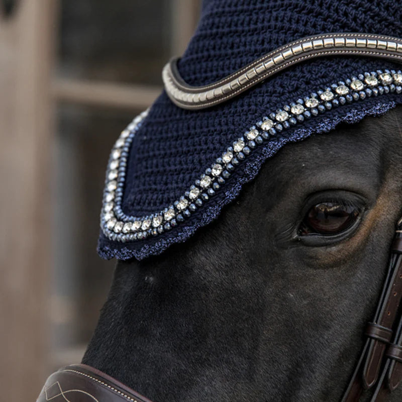 Kentucky Horsewear - Bonnet anti-mouche Wellington big stone & pearl soundless marine foncé | - Ohlala