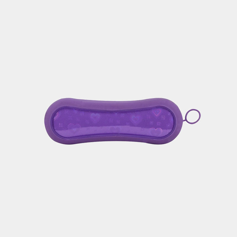 Hippotonic - Brosse de tête glossy heart violette | - Ohlala