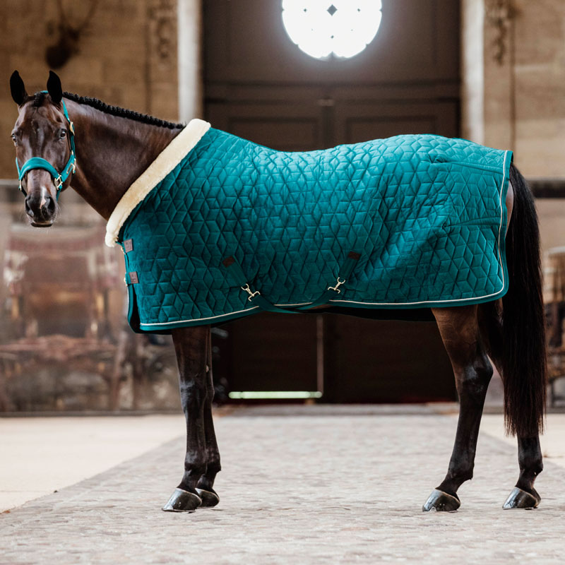 Kentucky Horsewear - Couverture de présentation velvet émeraude 160g | - Ohlala