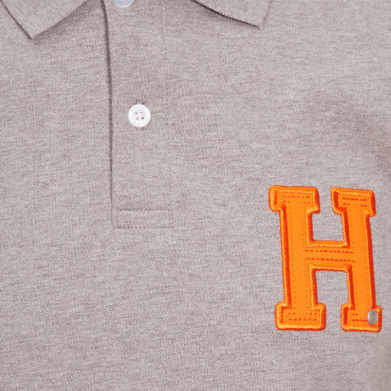 Hagg - Polo manches courtes homme gris/ orange | - Ohlala