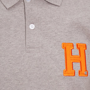 Hagg - Polo manches courtes homme gris/ orange | - Ohlala