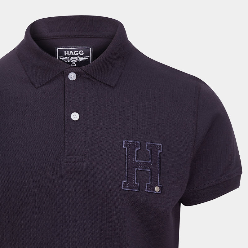 Hagg - Polo manches courtes homme marine | - Ohlala