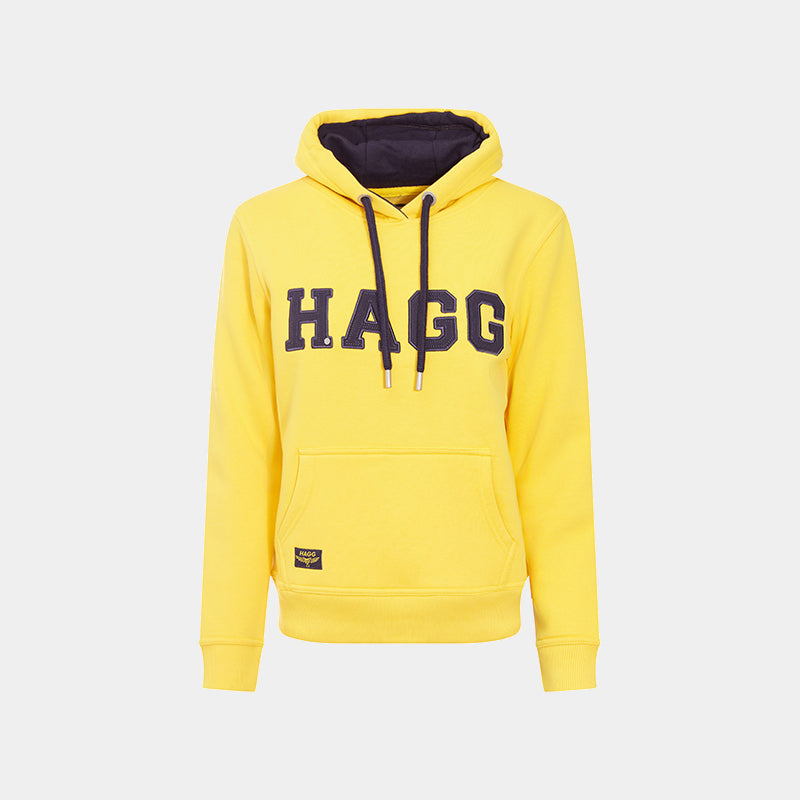 Hagg - Sweat à capuche femme jaune/ marine | - Ohlala