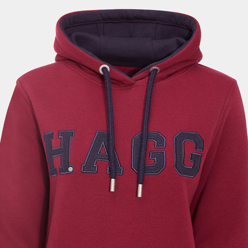 Hagg - Sweat à capuche homme noir/ rouge