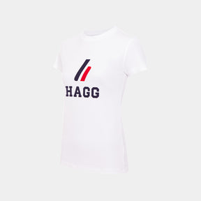 Hagg - T-shirt manches courtes femme blanc/ marine | - Ohlala
