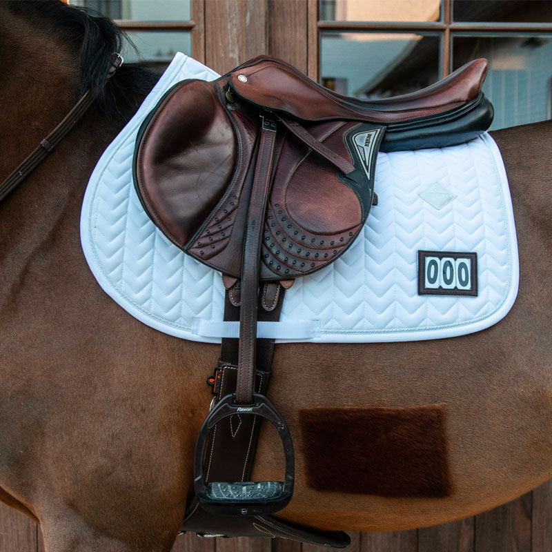 Kentucky Horsewear - Tapis de selle Fishbone Competition blanc | - Ohlala