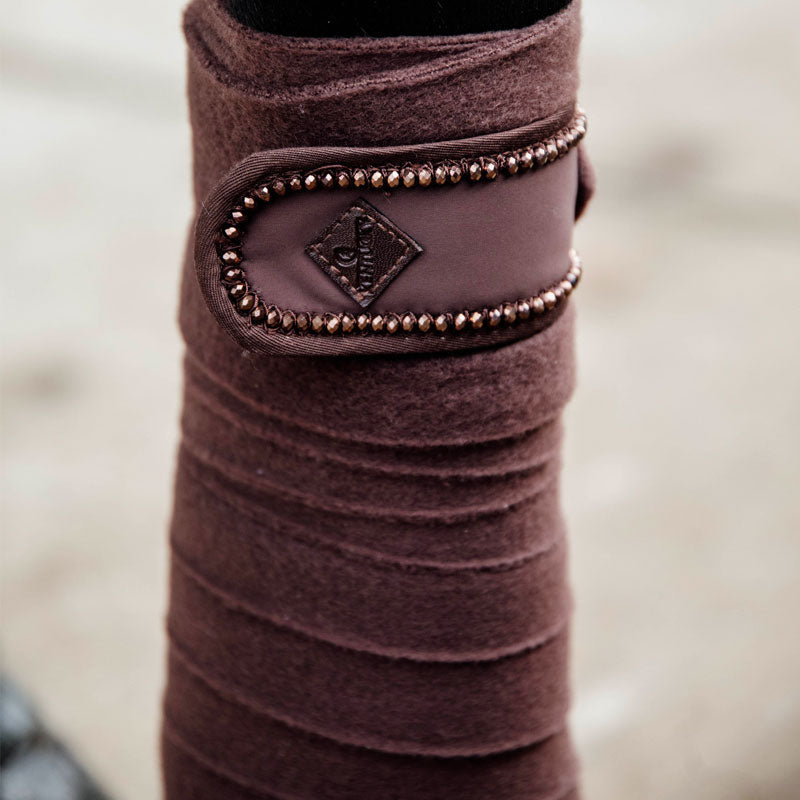 Kentucky Horsewear - Bandes de polo pearls marron (x4) | - Ohlala