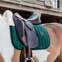 Tapis De Selle DRESSAGE Pour Cheval - 100% Coton, Matelassé, Absorbe L'humidité, Réglable Par Velcro - 6