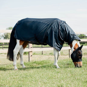 Kentucky Horsewear - Couverture combo anti-mouches et imperméables marine | - Ohlala