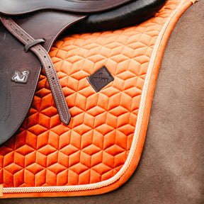 Kentucky Horsewear - Tapis de selle Velvet Jumping Orange | - Ohlala