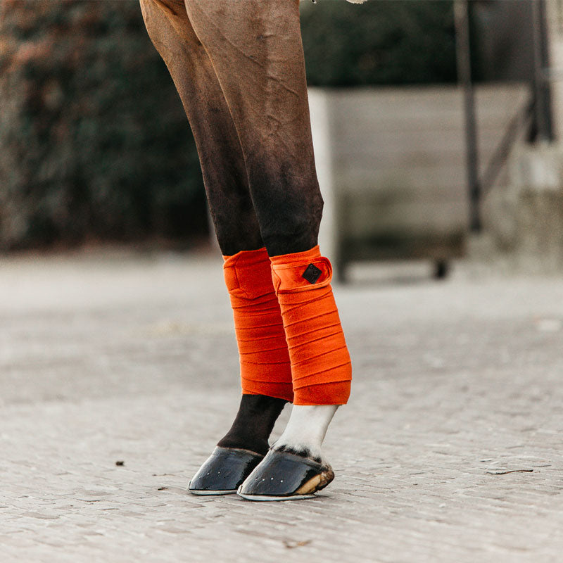 Kentucky Horsewear - Bandes de polo velvet orange (x4) | - Ohlala