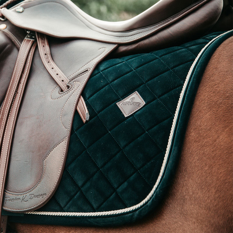 Kentucky Horsewear - Tapis de dressage Corduroy Vert Sapin | - Ohlala