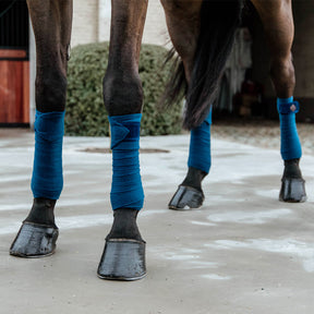 Kentucky Horsewear - Bandes de polo Basic Velvet marine (x4) | - Ohlala